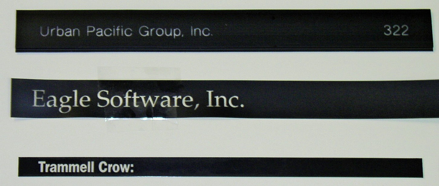 Directories and Letter Boards
